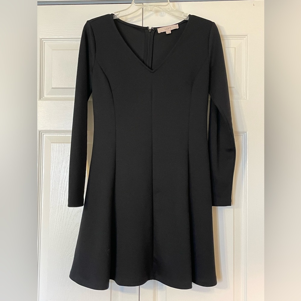 LOFT Black Swing Dress